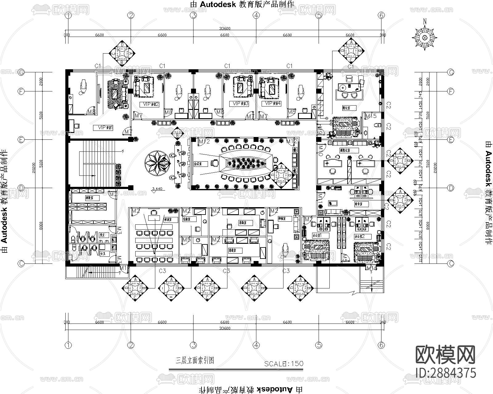 牙医口腔诊所+医疗设备cad大样图下载（渲染图5）