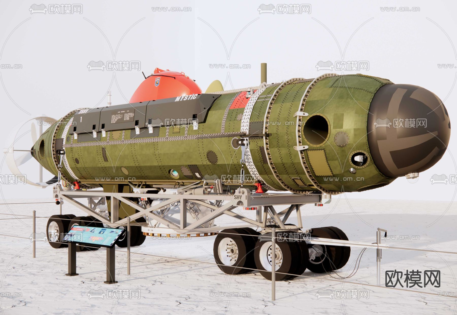 水下探测器su模型下载（渲染图4）