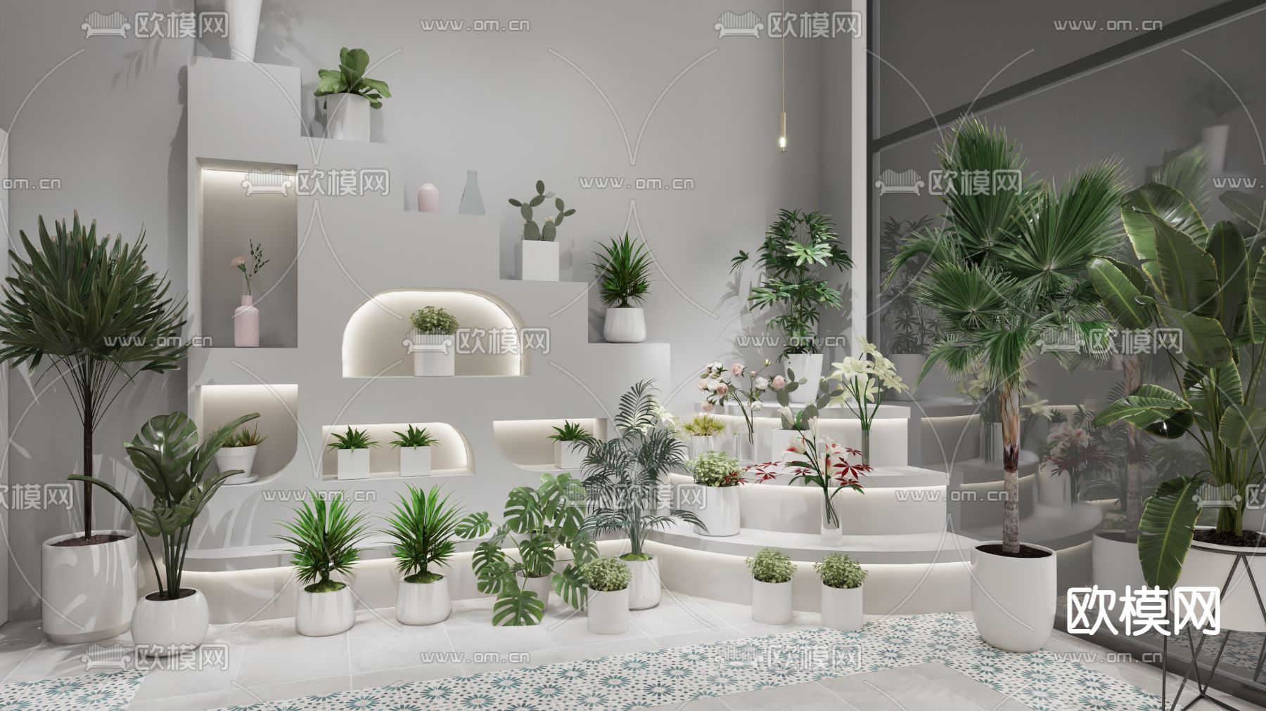现代花店3d模型下载（渲染图1）
