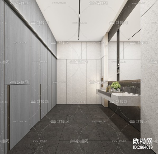 丹健國際-臨沂奧正集團(tuán)辦公樓A棟大堂公區(qū)cad施工圖下載(渲染圖10)