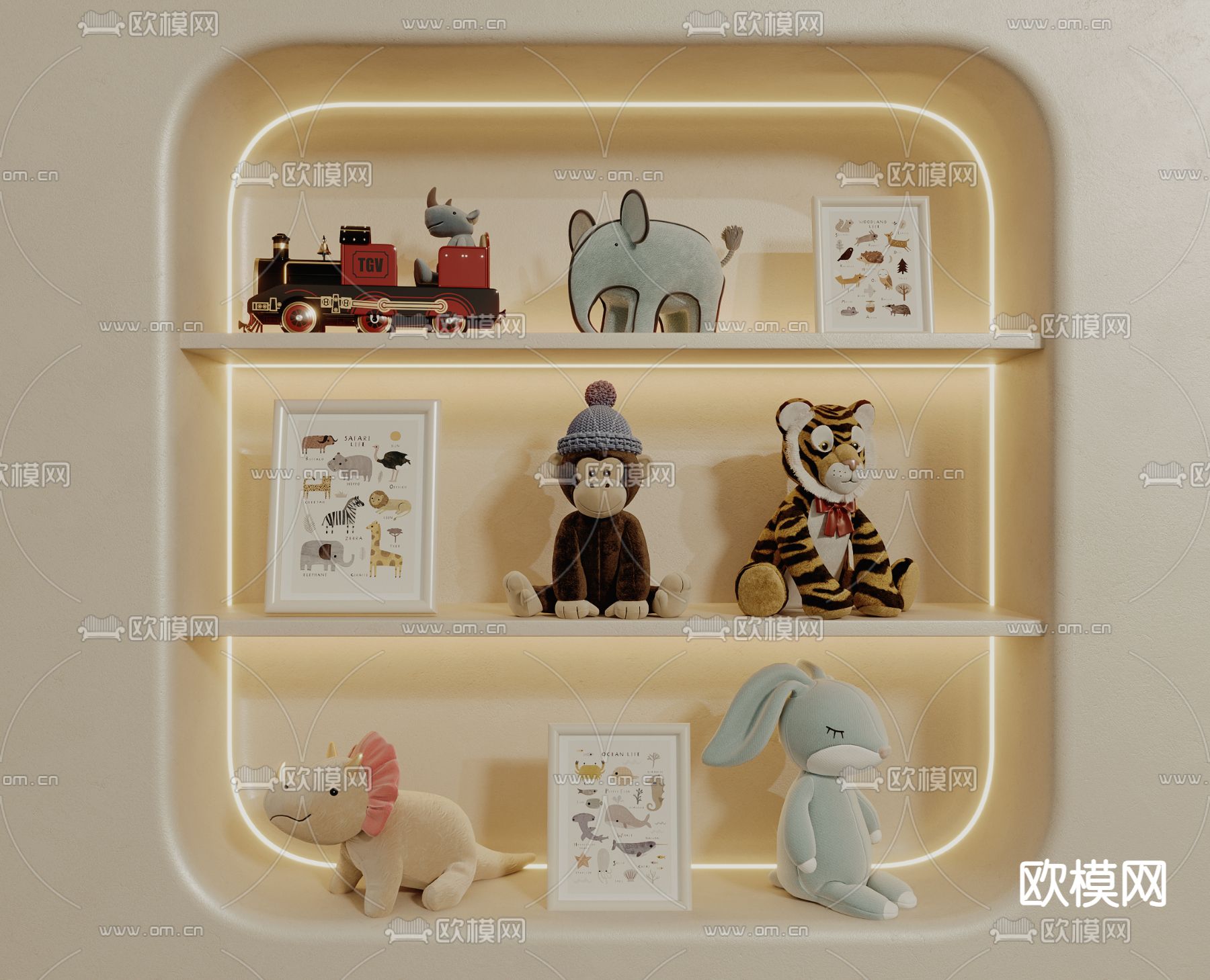 儿童玩具su模型下载（渲染图1）