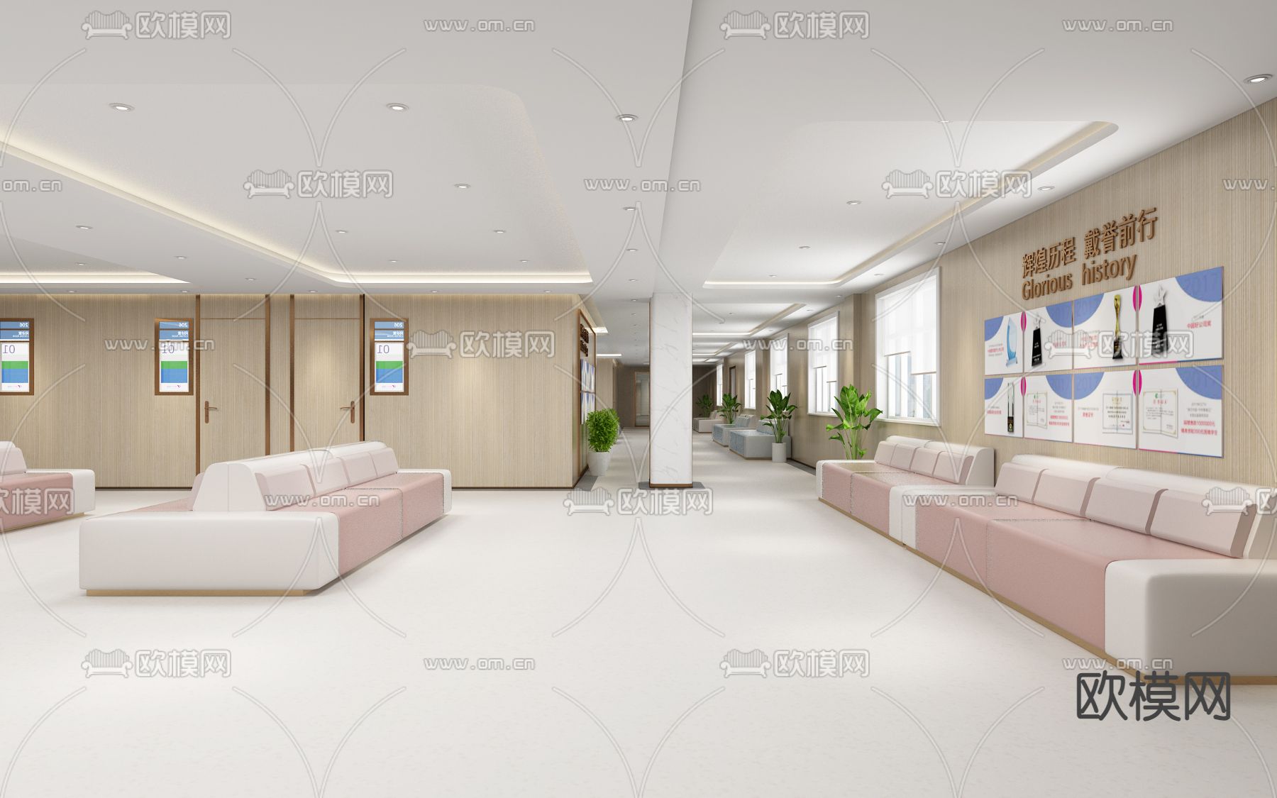 医院体检中心3d模型下载（渲染图2）