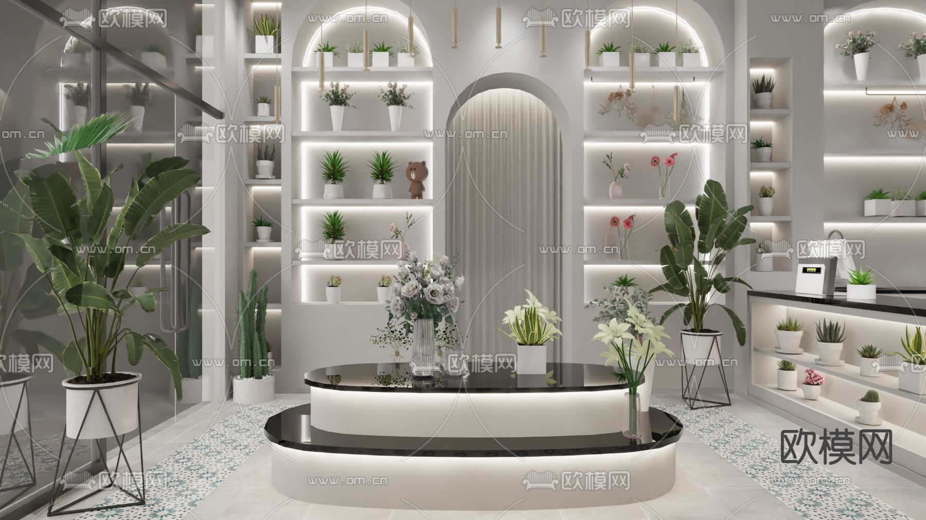 现代花店3d模型下载（渲染图2）