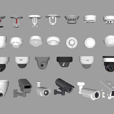  监控 摄像头su模型 