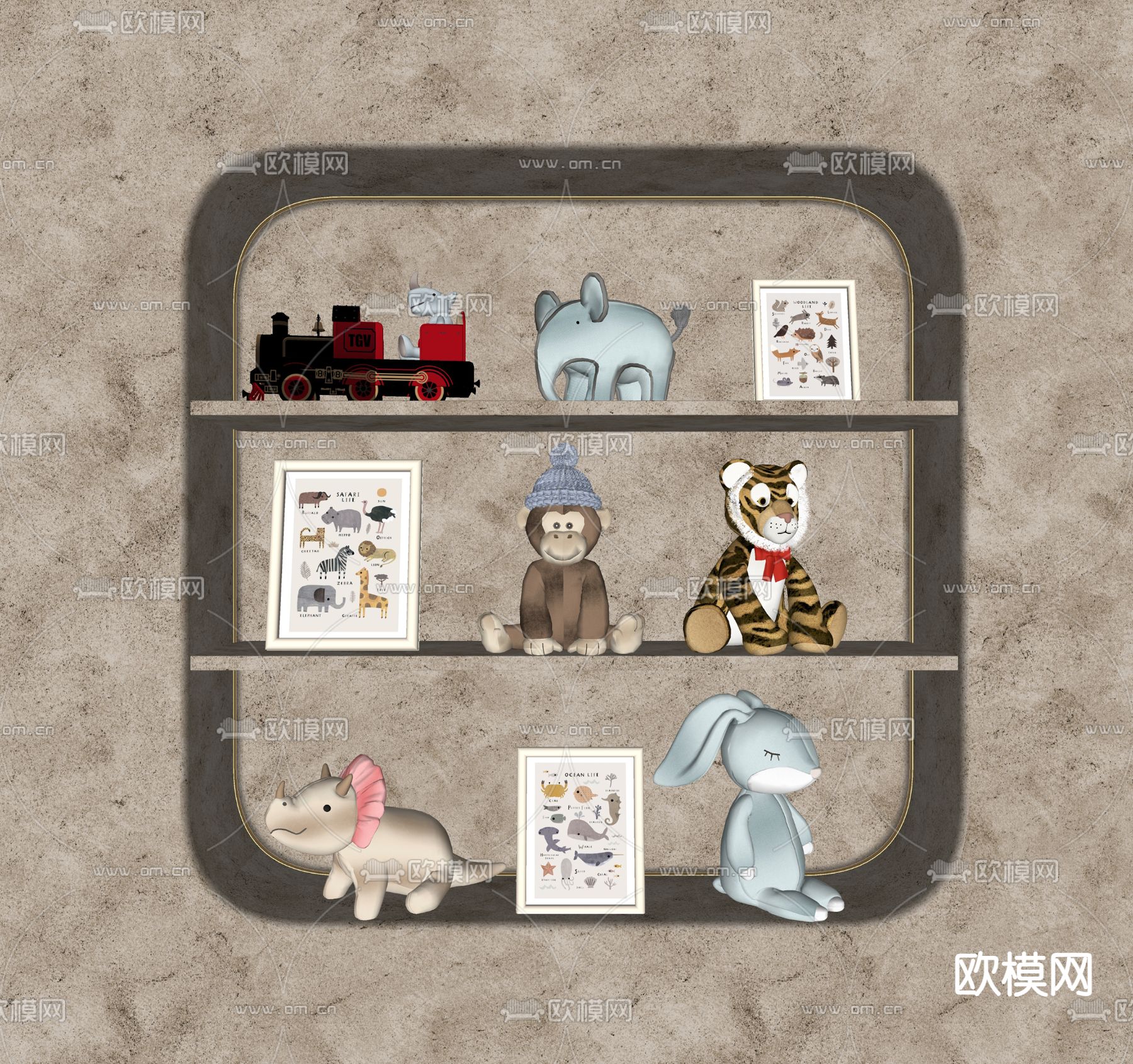 儿童玩具su模型下载（渲染图2）