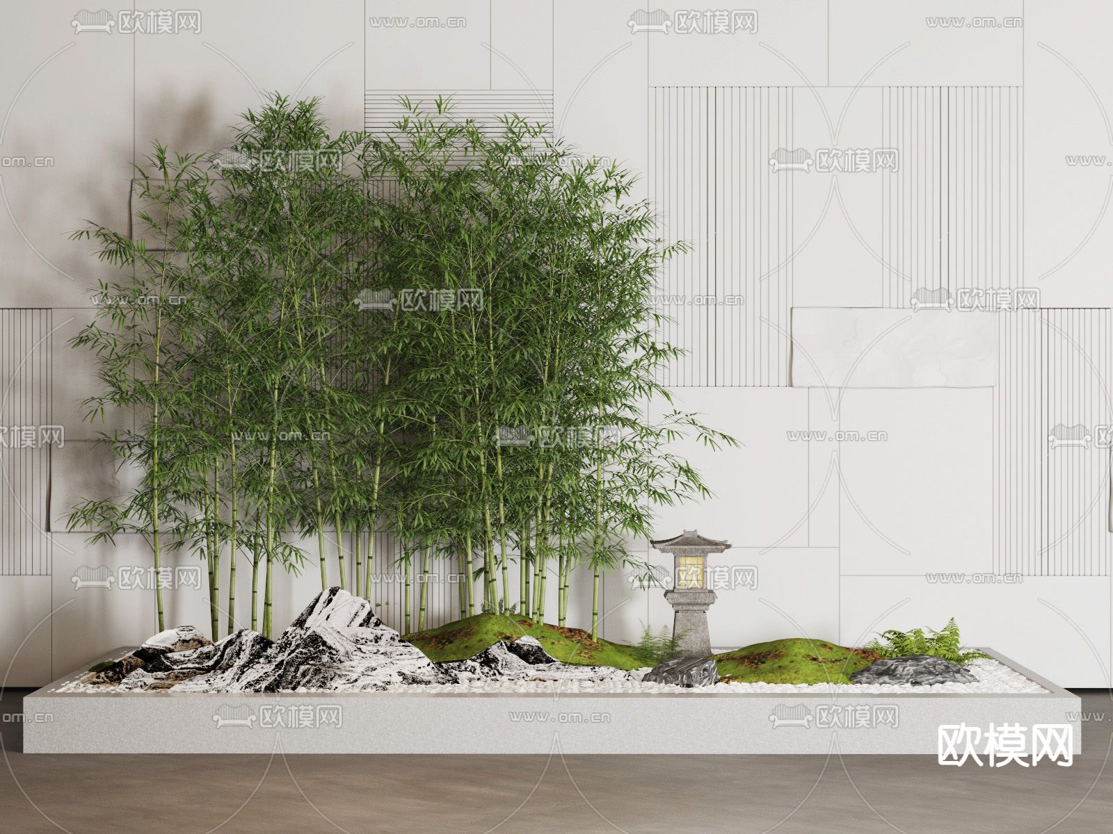 室内造景 竹子 罗汉竹3d模型下载