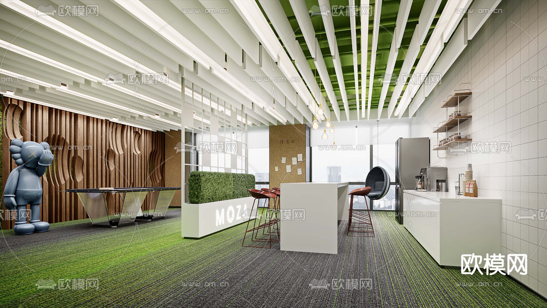 办公室茶水间3d模型下载