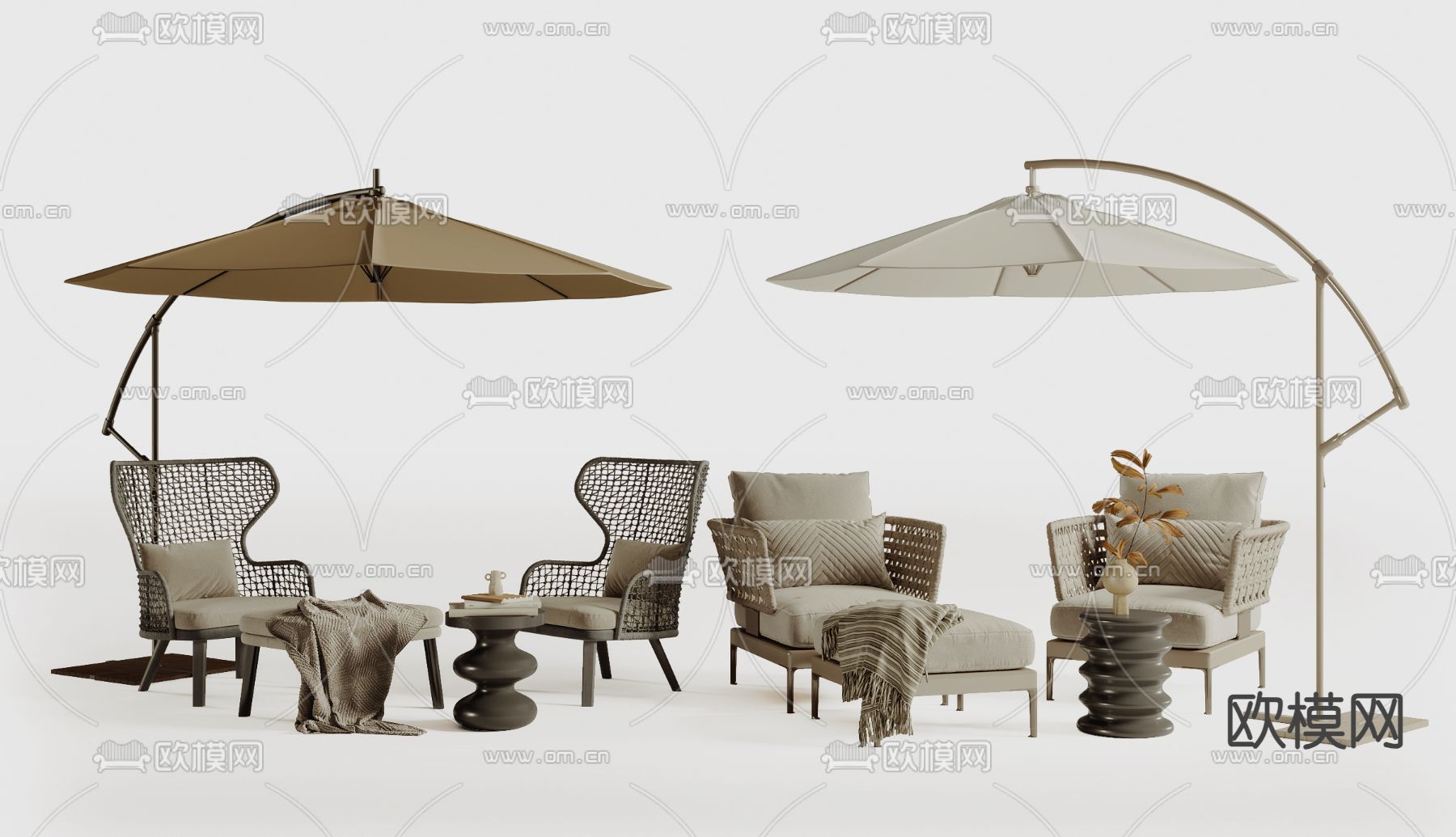 现代户外椅 休闲椅su模型下载（渲染图1）