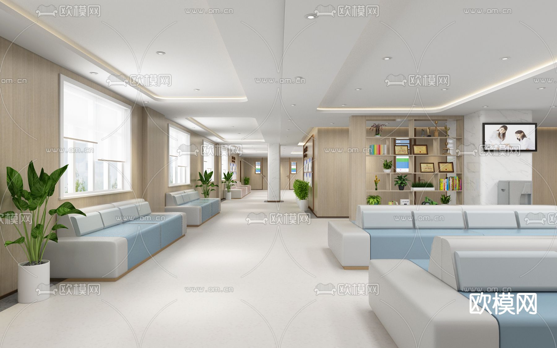 医院体检中心3d模型下载（渲染图1）