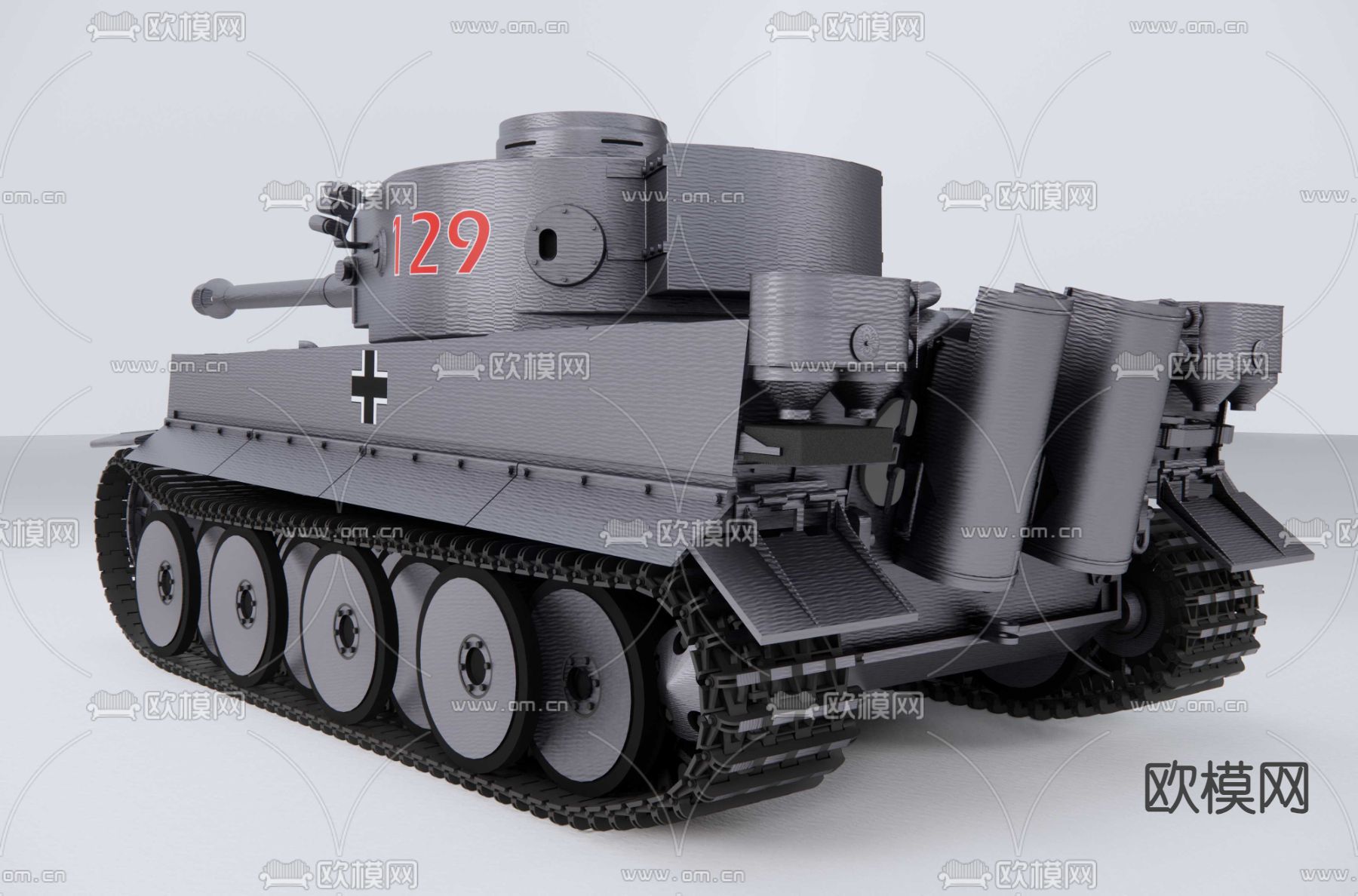 虎式坦克su模型下载（渲染图3）
