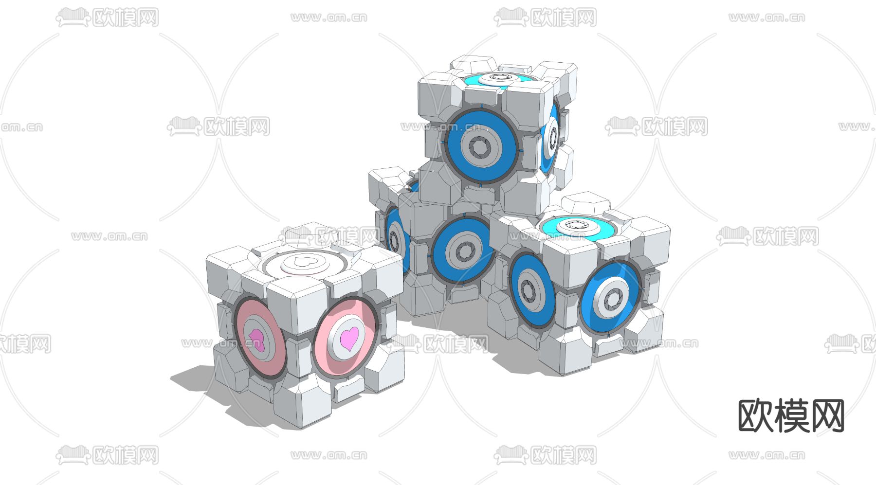 金属魔方su模型下载（渲染图3）