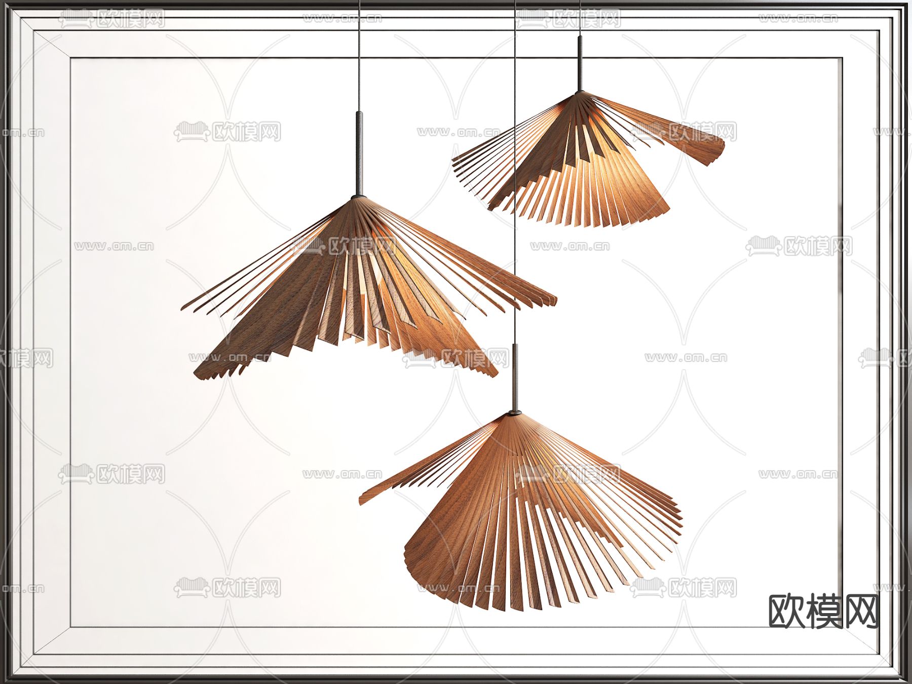 东南亚吊灯 编织吊灯su模型下载（渲染图1）