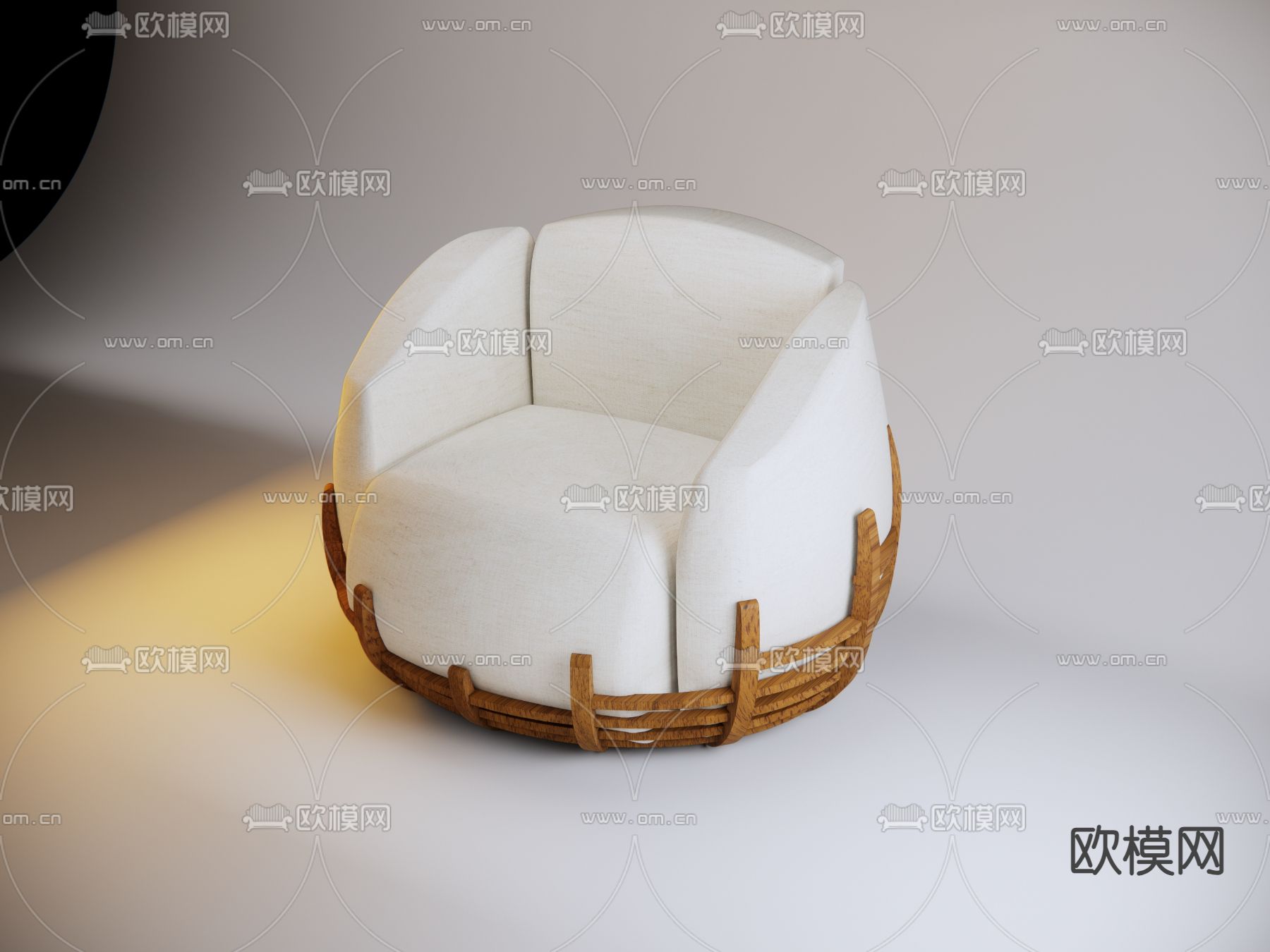 单人沙发su模型下载（渲染图3）