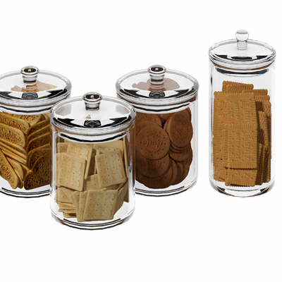  现代零食饼干su模型 