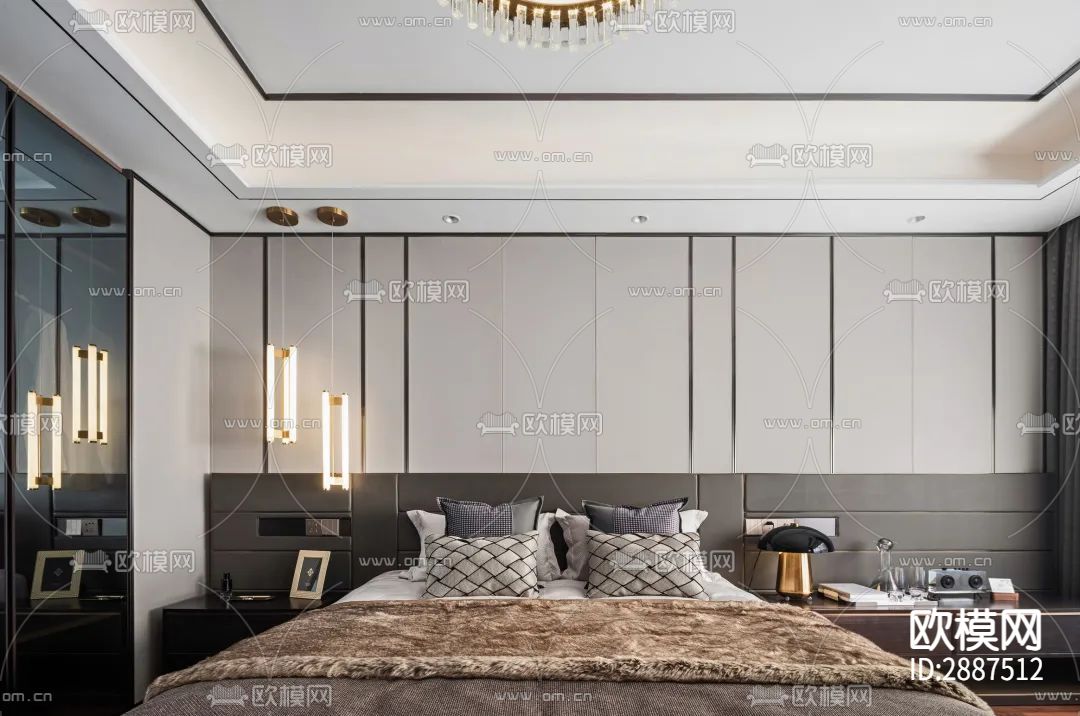 240m²样板房cad施工图下载（渲染图8）