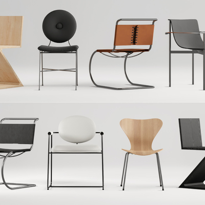 现代餐椅 单椅su模型