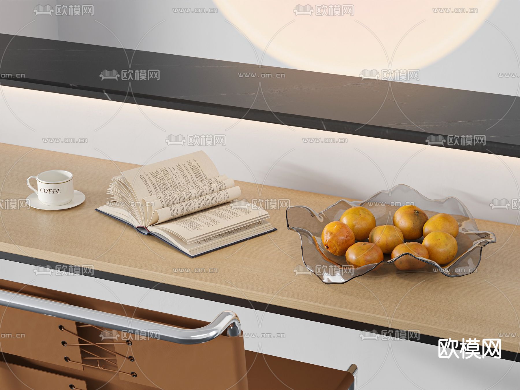 果盘 书籍su模型下载（渲染图1）