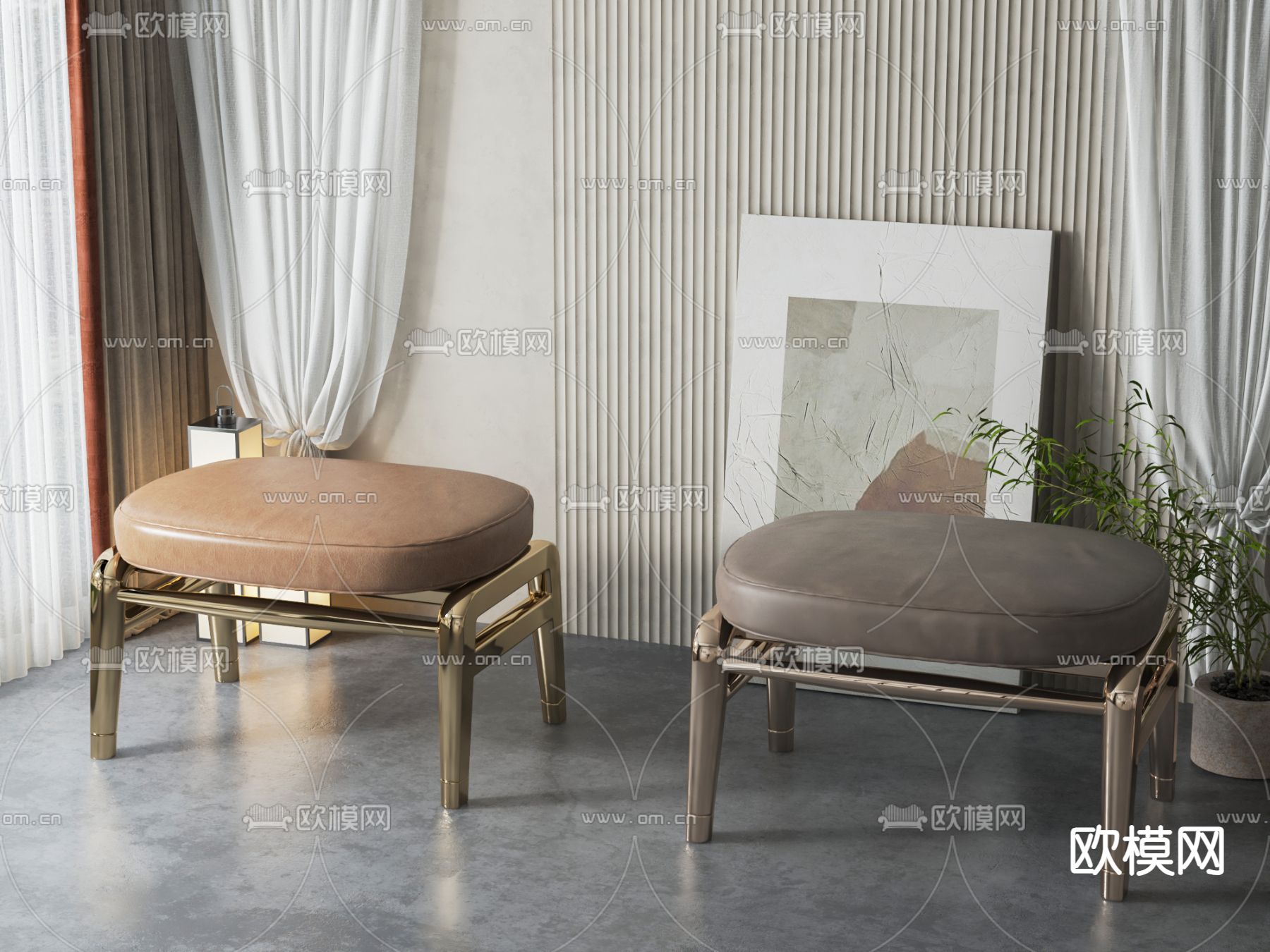 凳子 沙发凳 换鞋凳 脚踏3d模型下载