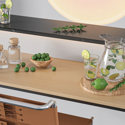  玻璃茶具 茶盘 花瓶su模型 