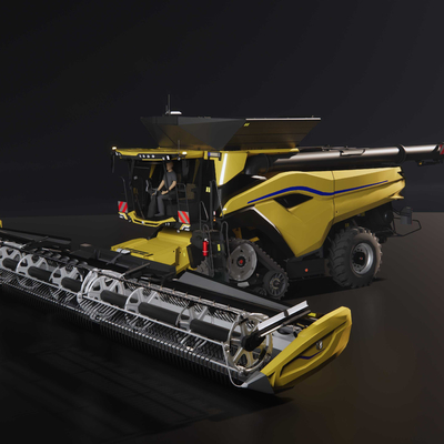  联合收割机su模型 