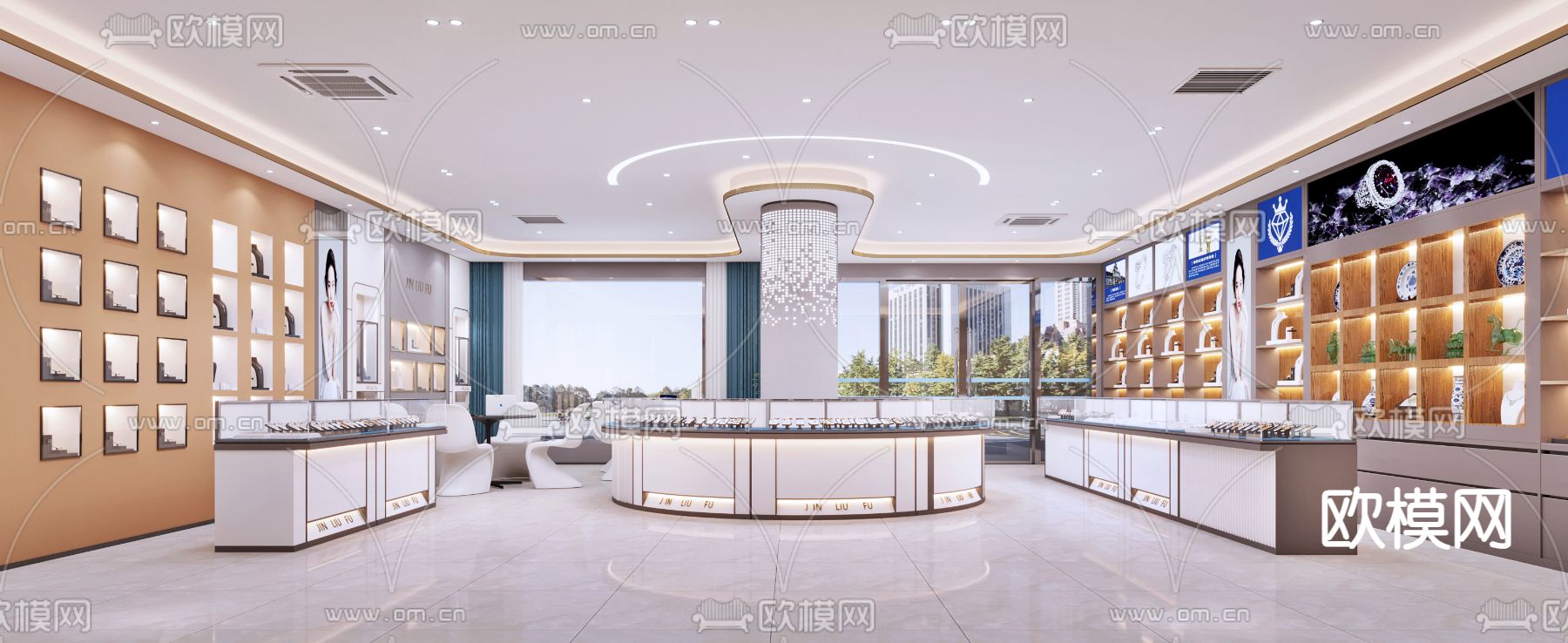 珠宝店 首饰店3d模型下载