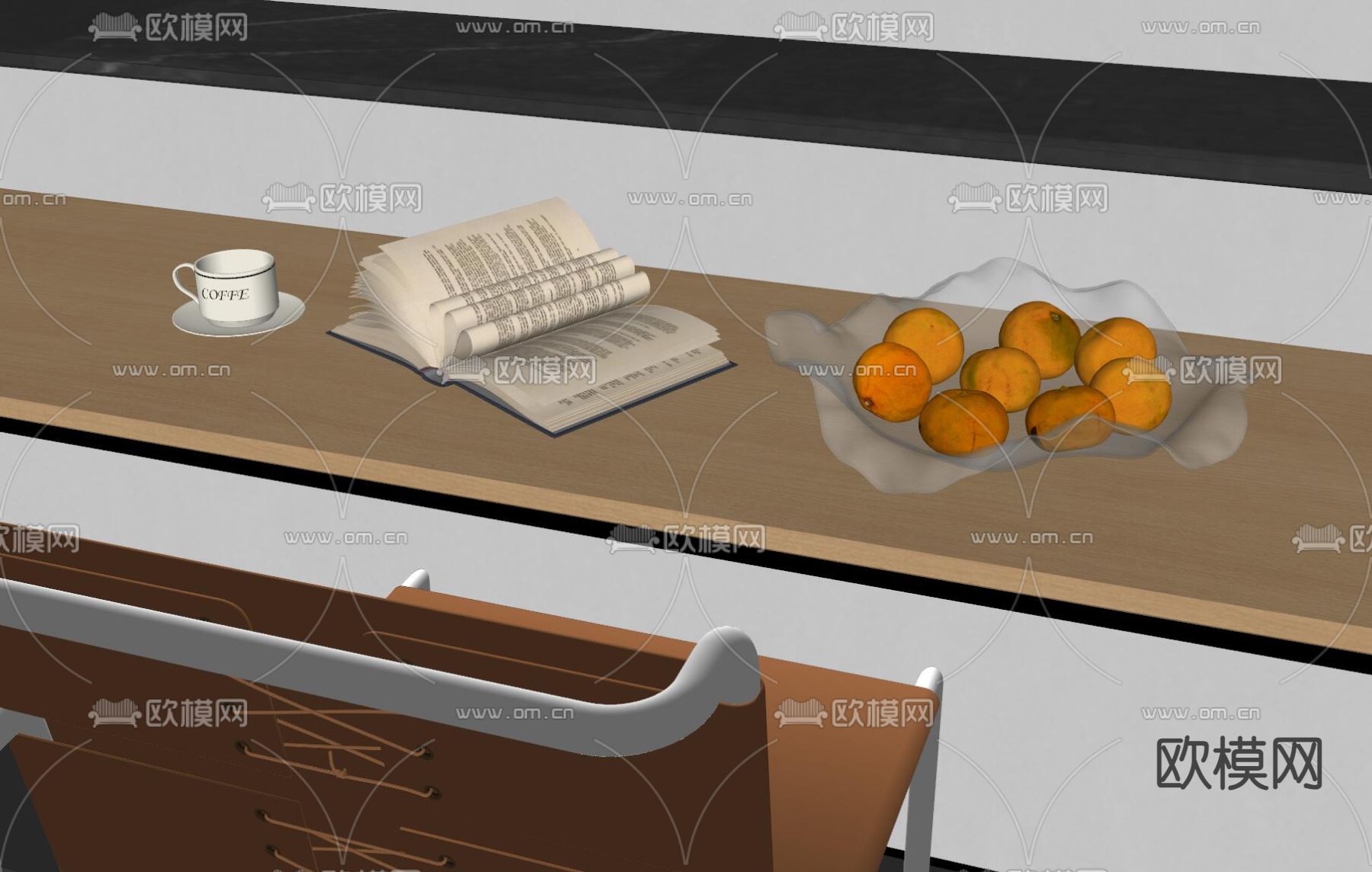 果盘 书籍su模型下载（渲染图2）