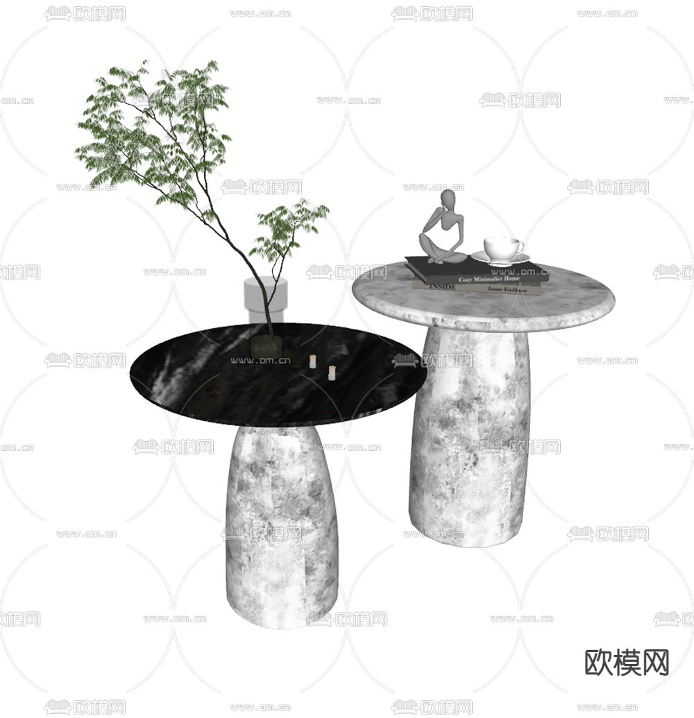 Poliform 边几 角几su模型下载（渲染图2）