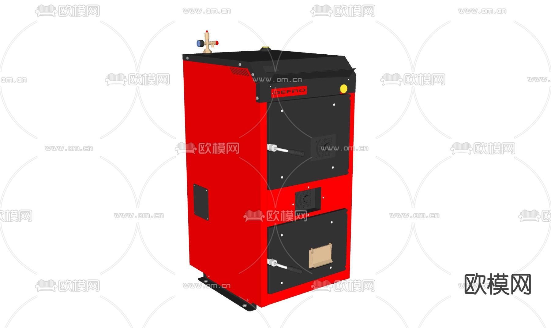 工业风蒸汽锅炉su模型下载（渲染图2）