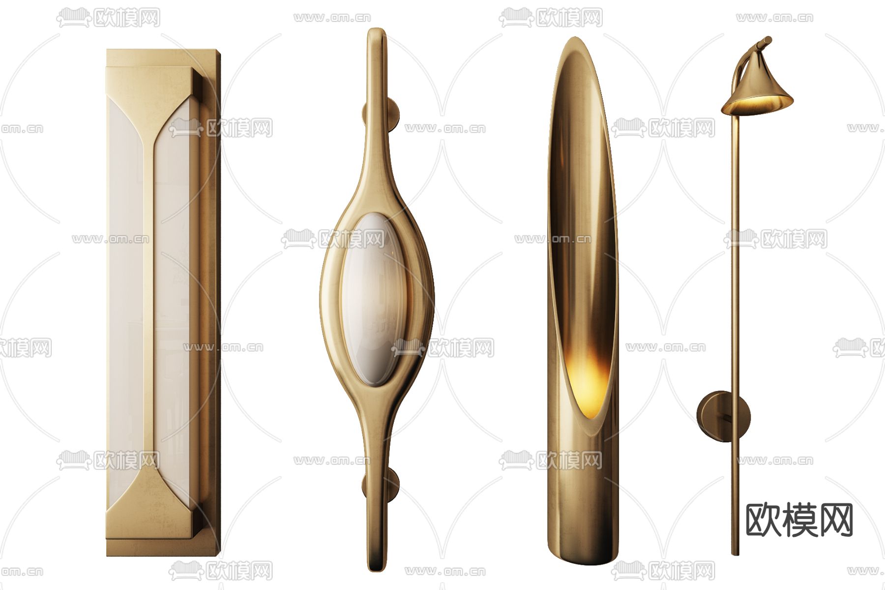 轻奢壁灯3d模型下载