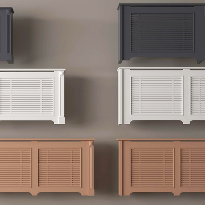  暖气罩 暖气片 散热器su模型 