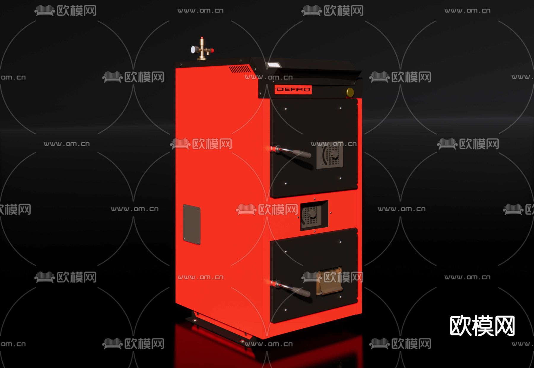 工业风蒸汽锅炉su模型下载（渲染图1）