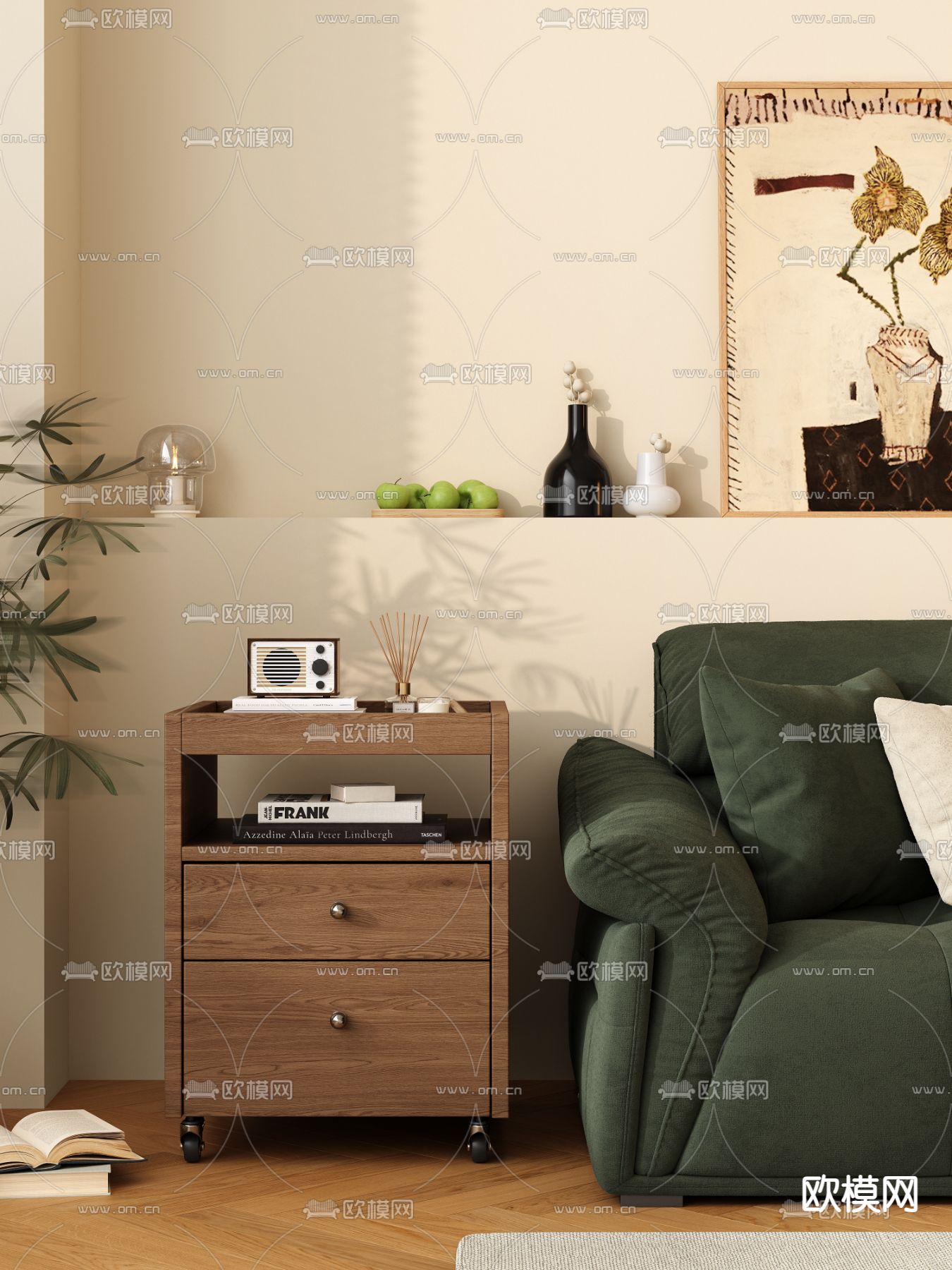 移动斗柜 边柜 抽屉柜3d模型下载