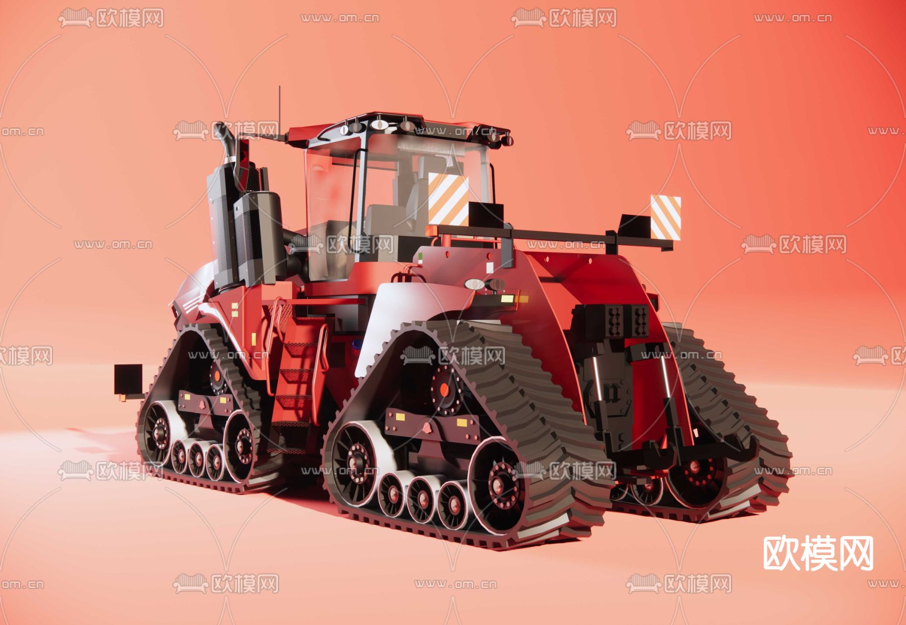 履带式拖拉机su模型下载（渲染图3）