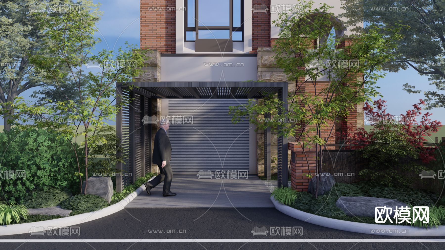 日式庭院su模型下载（渲染图4）