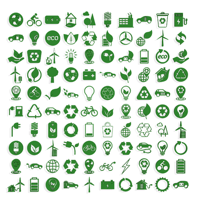  绿色环保标志su模型 