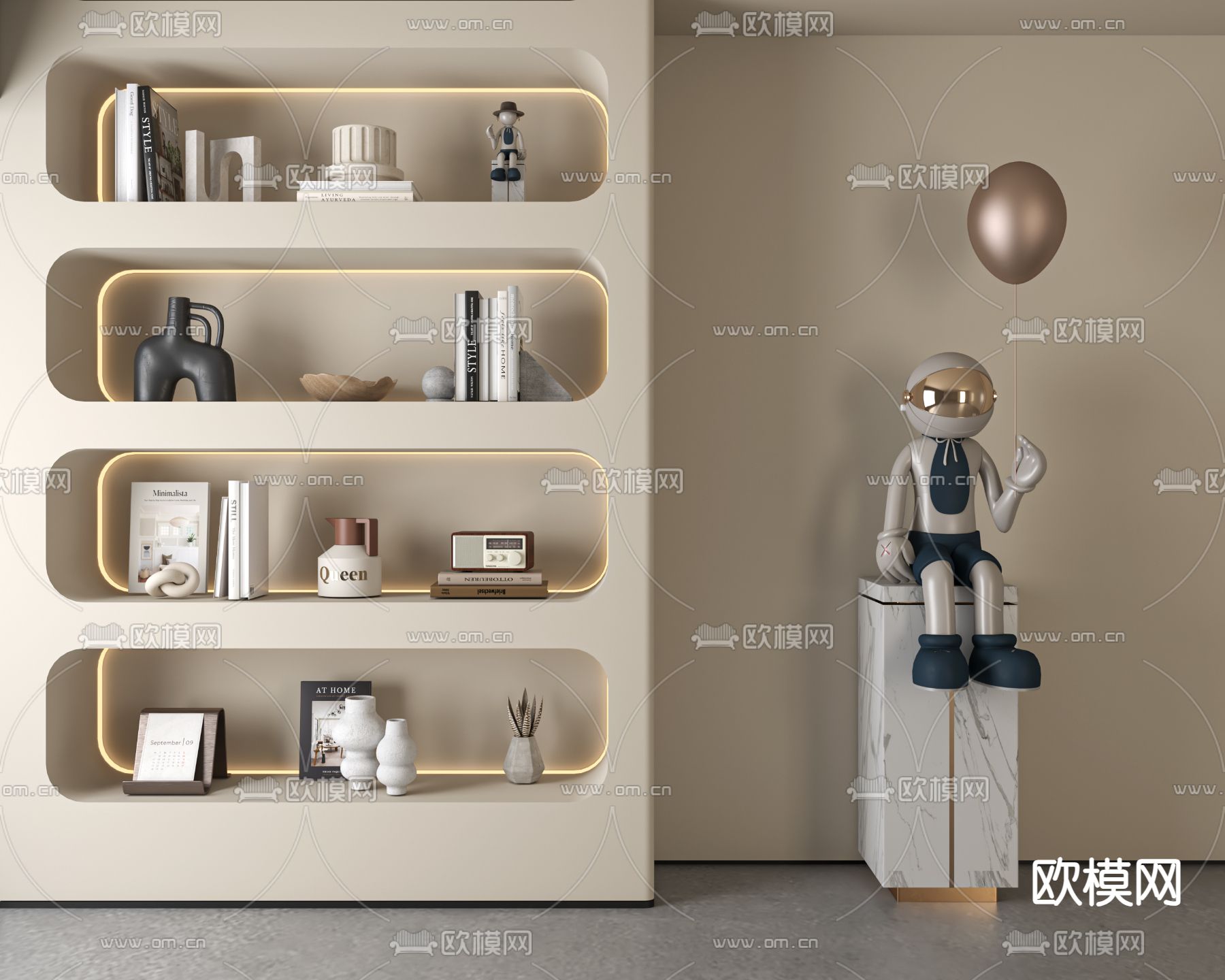 装饰架 陈列架3d模型下载