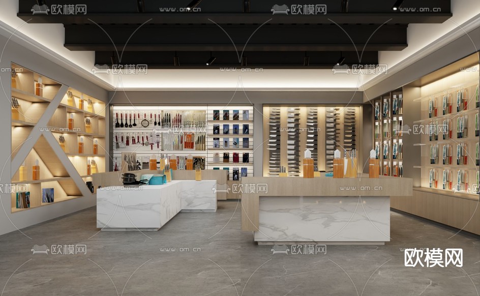 刀具专卖店3d模型下载(渲染图2)