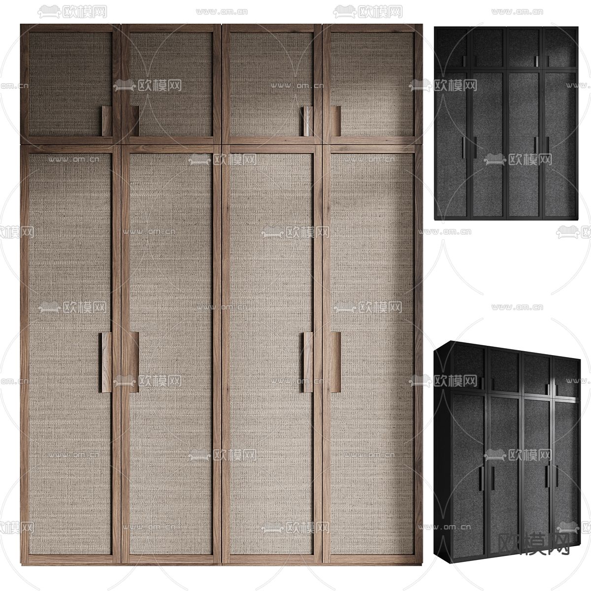 日式衣柜3d模型下载（渲染图1）