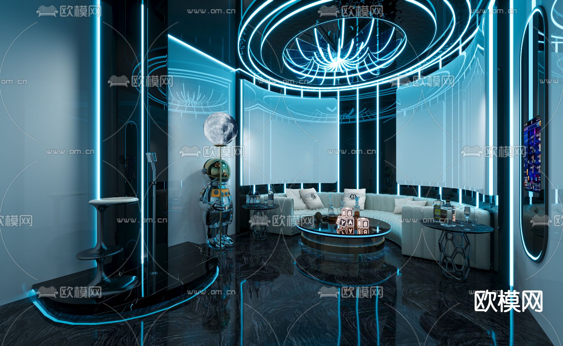 KTV包厢 夜总会 酒吧3d模型下载