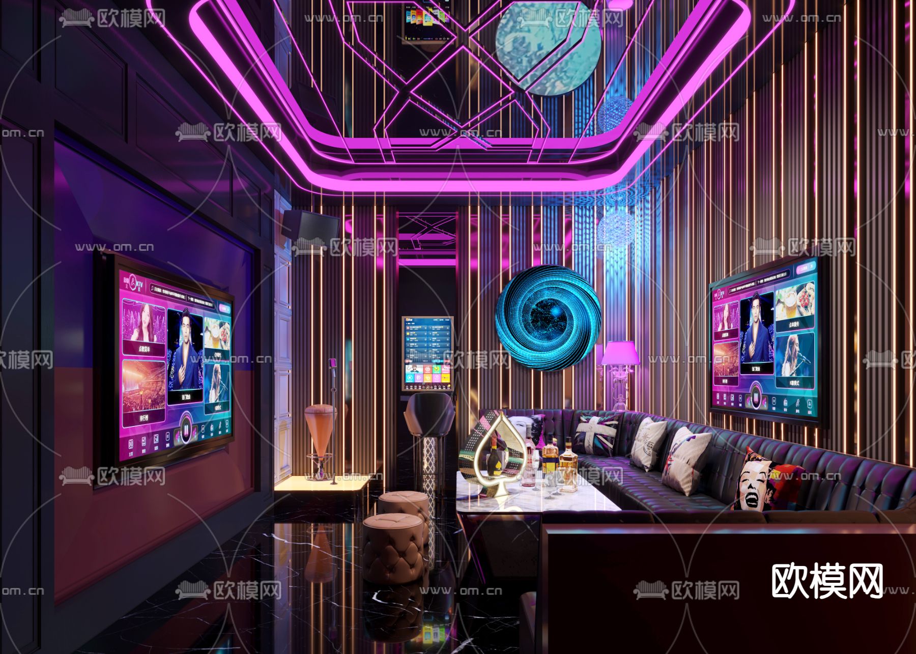 KTV包房 酒吧 夜总会3d模型下载