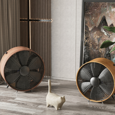  现代风扇su模型 