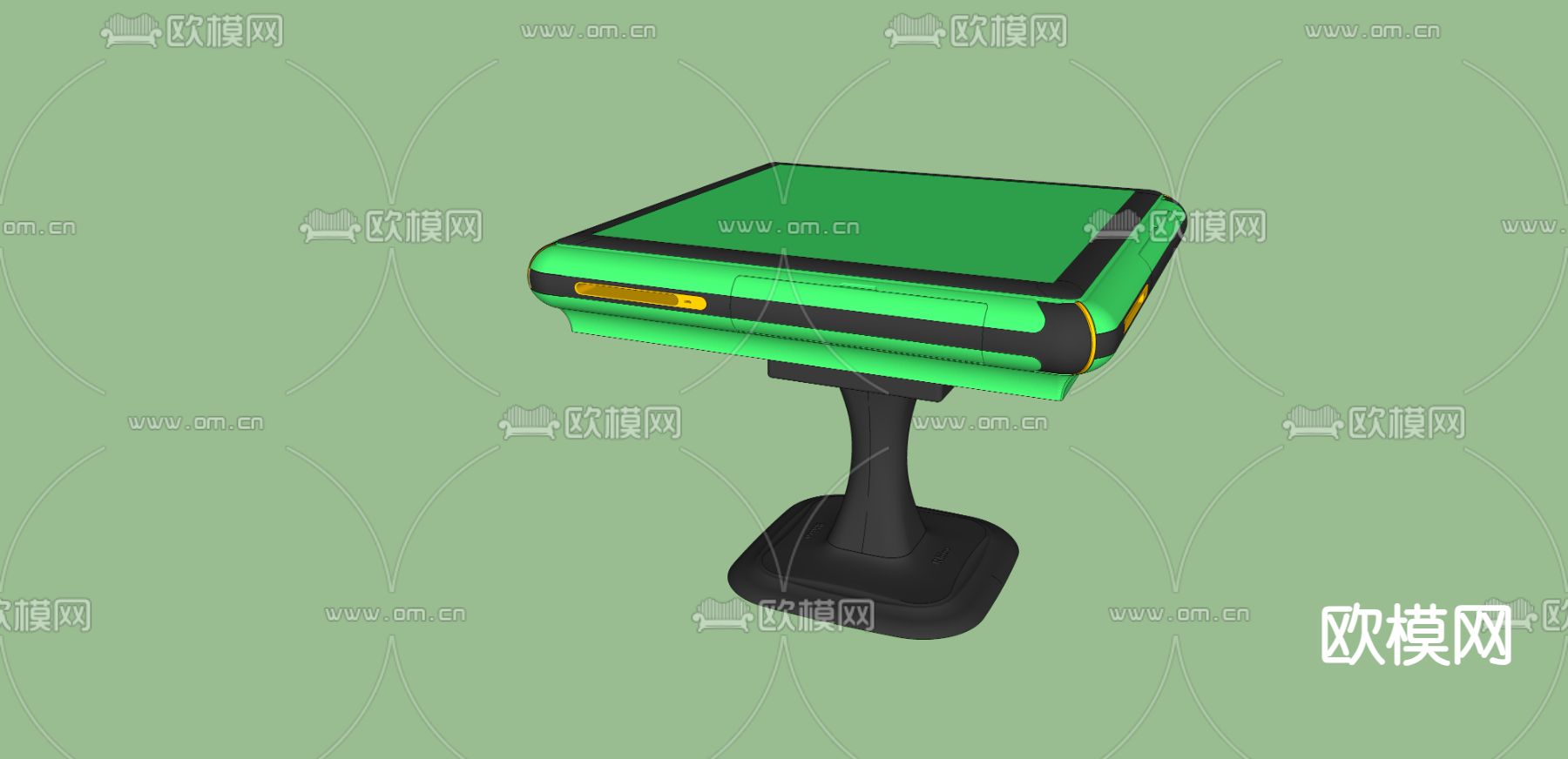 麻将机su模型下载（渲染图2）