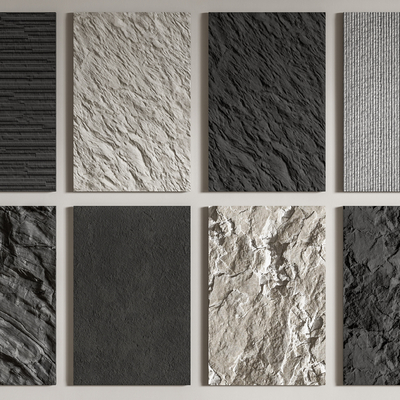 石材背景墙su模型