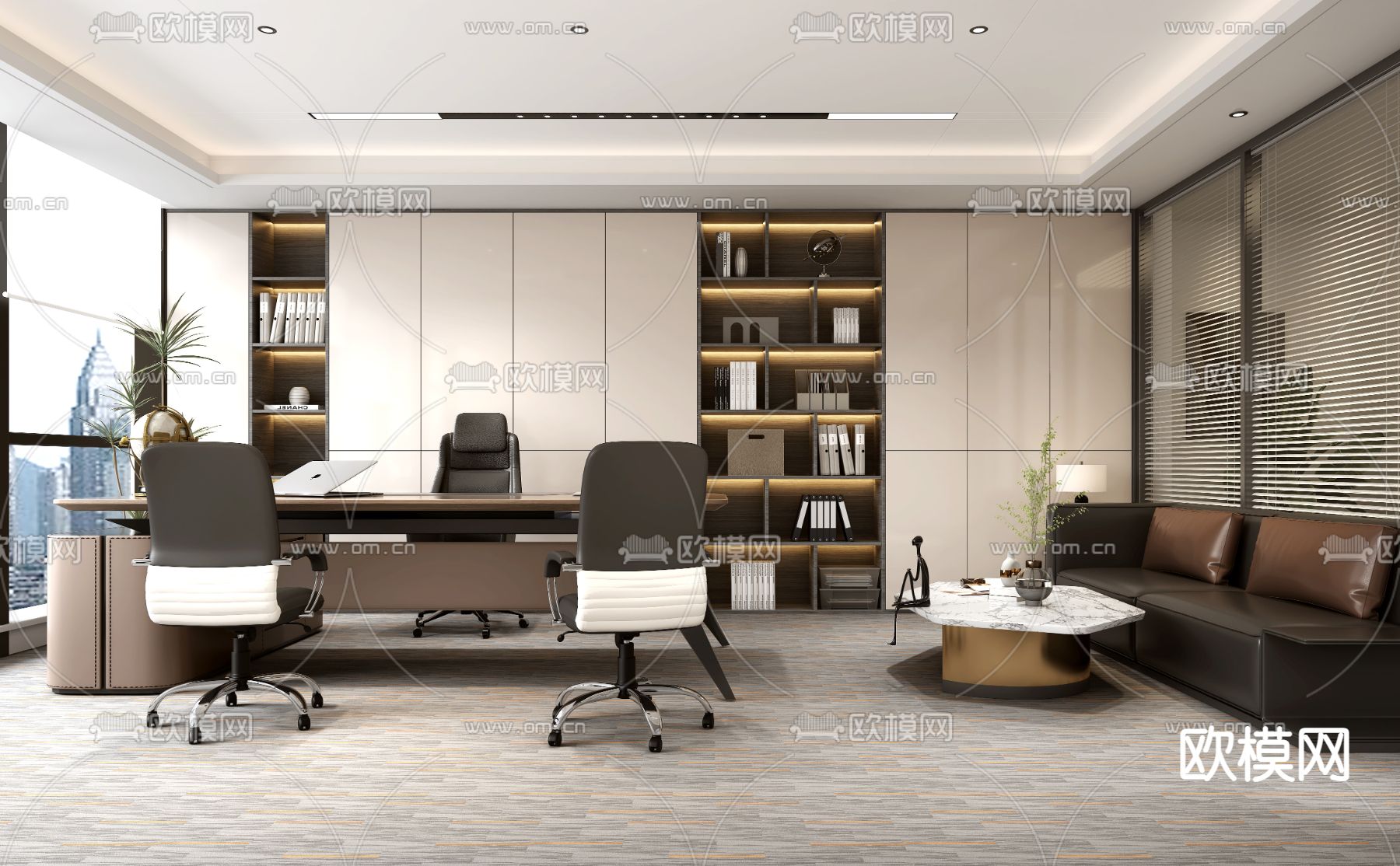 总经理室 董事长室3d模型下载