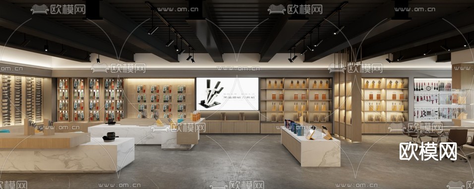 刀具专卖店3d模型下载(渲染图1)