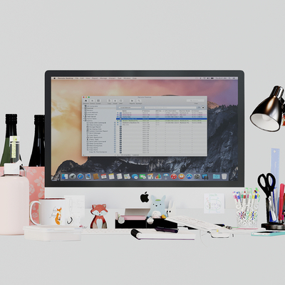  电脑 办公用品su模型 