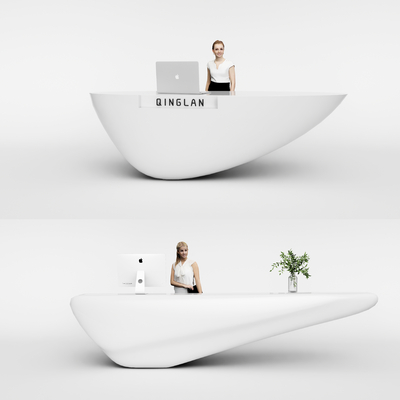  现代办公前台su模型 