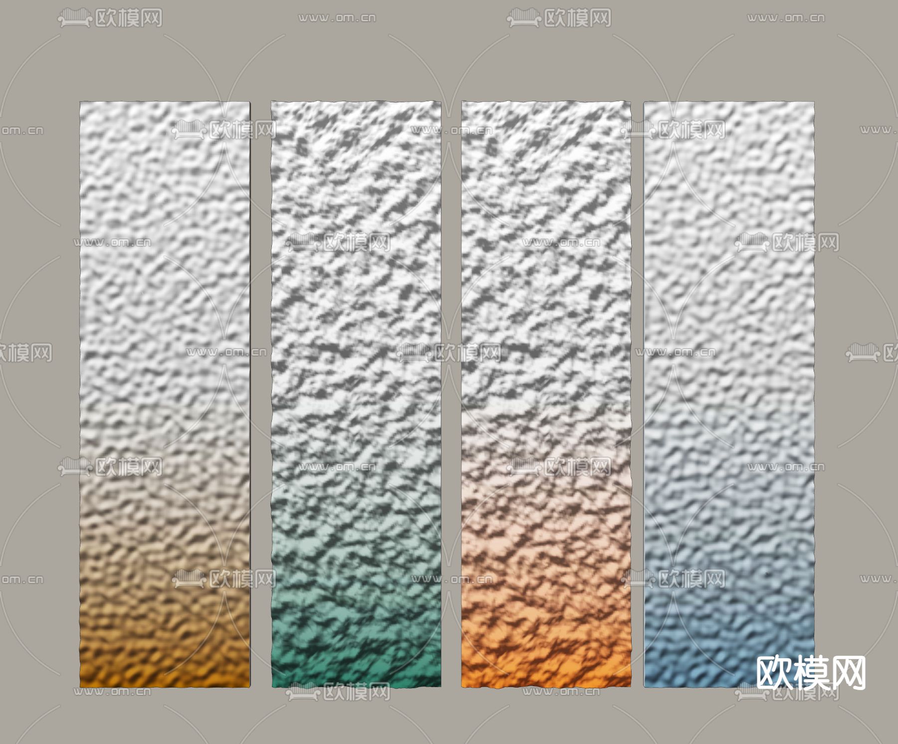 渐变护墙板su模型下载（渲染图2）