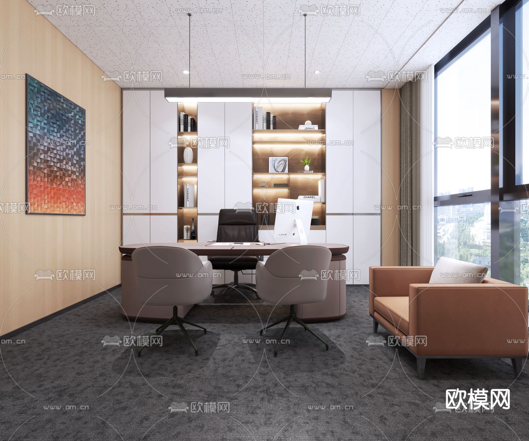 总经理室 董事长室3d模型下载