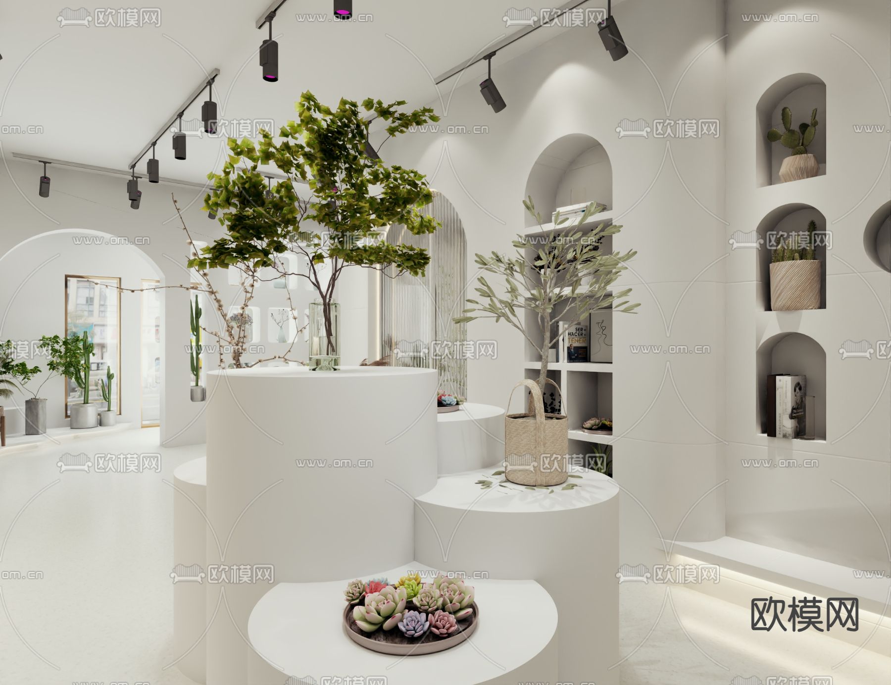 现代花店3d模型下载（渲染图2）